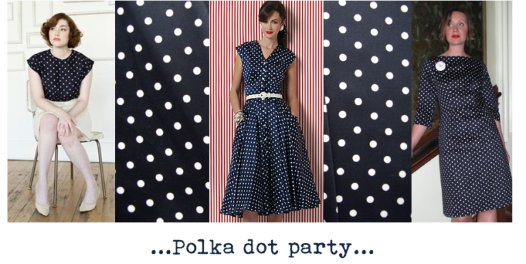 Polka dot dress fabric