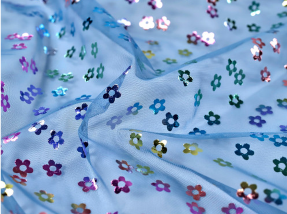 Celestia Flower Tulle - Blue