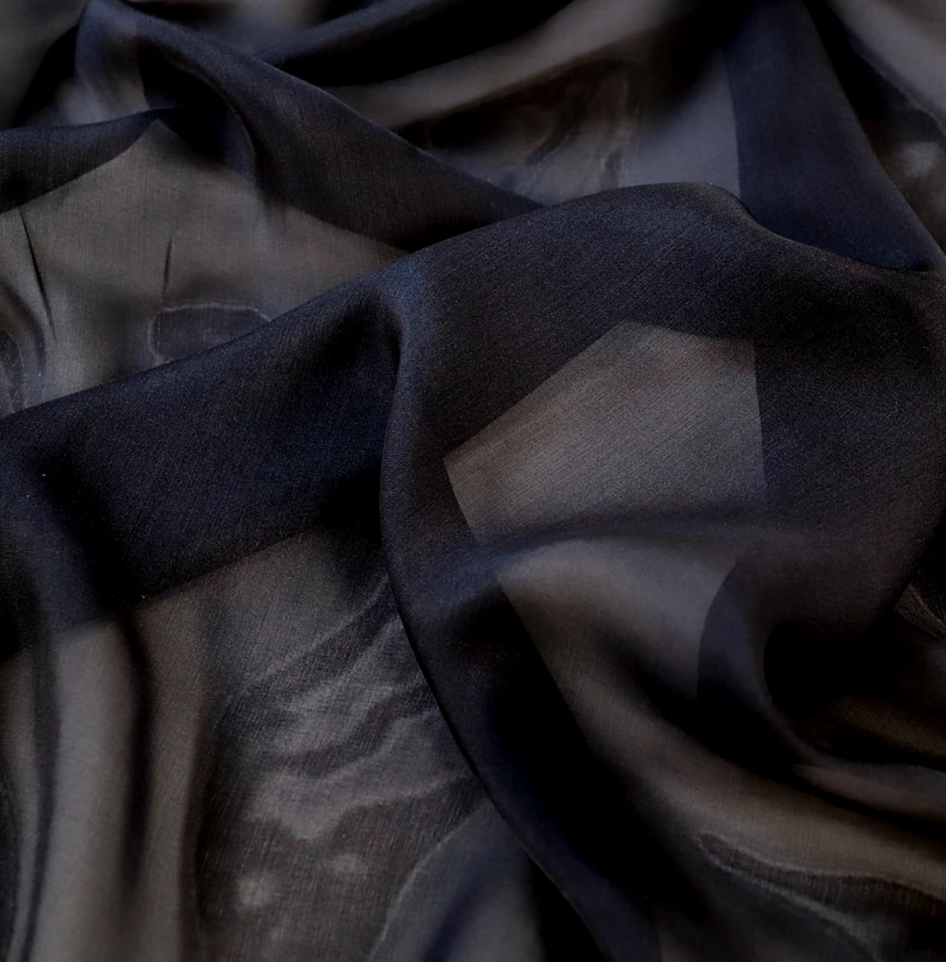 Caliste Silk Chiffon - Charcoal